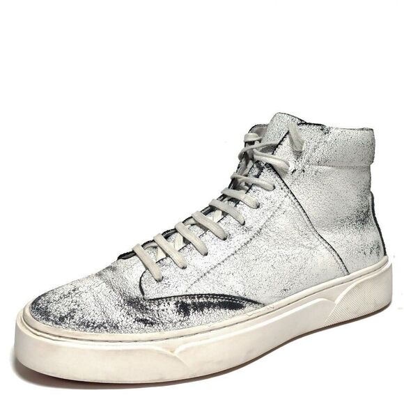 TCG Limited Edition "Culver" Cracked Distressed White Sneakers Sz 9 - Picture 9 of 13